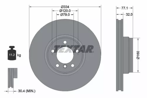 TEXTAR Brake Disc (92072200)