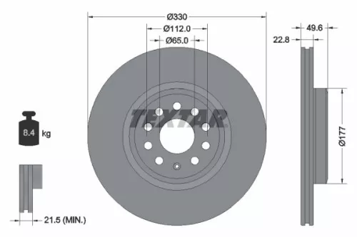 TEXTAR Brake Disc (92327103)