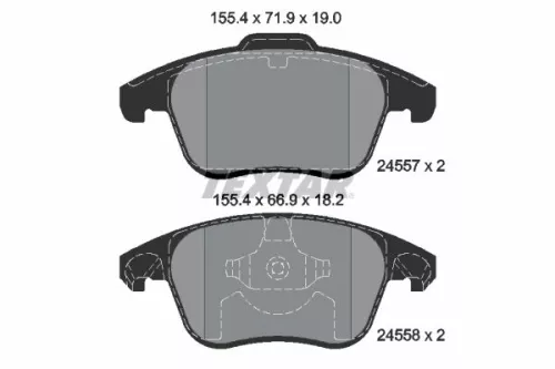 TEXTAR Brake Pad Set, disc brake (2455701)