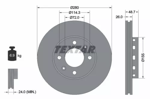 TEXTAR Brake Disc (92131700)