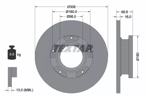 TEXTAR Brake Disc (92273903)