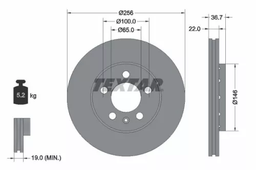 TEXTAR Brake Disc (92082205)
