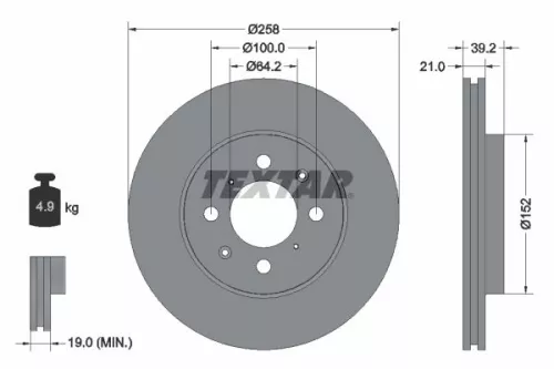 TEXTAR Brake Disc (92165903)