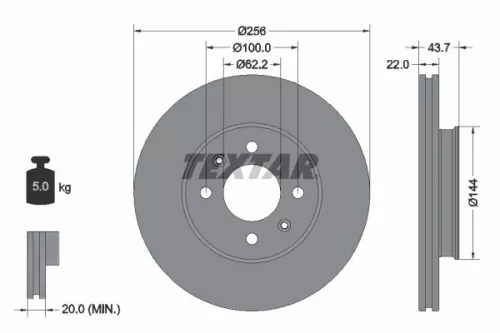 TEXTAR Brake Disc (92304603)