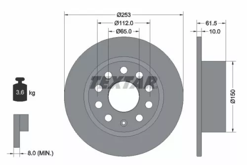 TEXTAR Brake Disc (92306603)