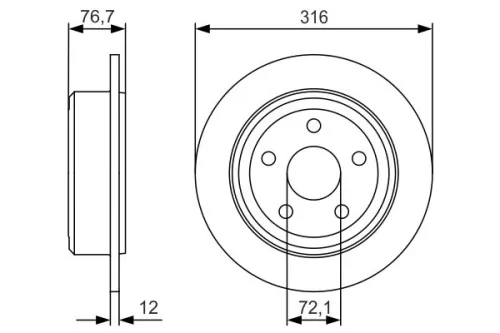 BOSCH Brake Disc (0986479R08)