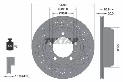 TEXTAR Brake Disc (92165303)