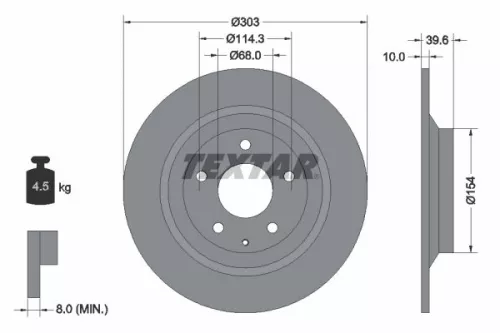 TEXTAR Brake Disc (92242703)