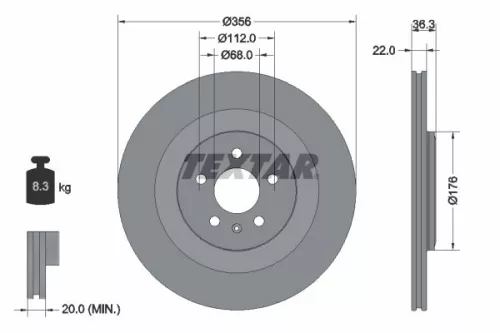 TEXTAR Brake Disc (92241803)