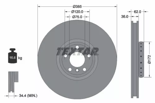 TEXTAR Brake Disc (92266525)