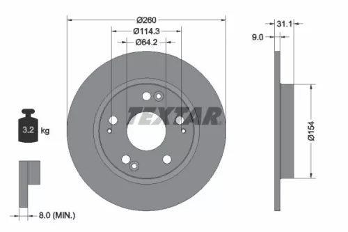TEXTAR Brake Disc (92224103)