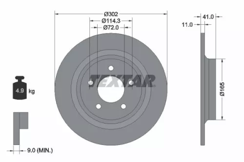 TEXTAR Brake Disc (92148200)