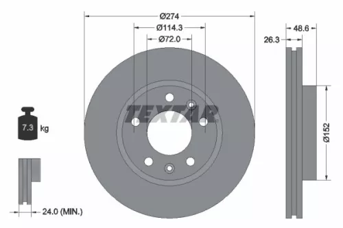 TEXTAR Brake Disc (92146900)