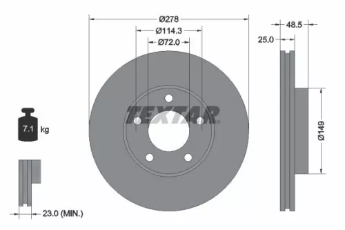 TEXTAR Brake Disc (92130303)