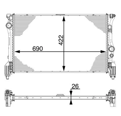 MAHLE Radiator, engine cooling (CR931000P)