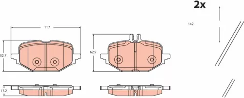 TRW Brake Pad Set, disc brake (GDB2471)