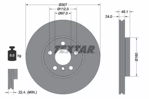 TEXTAR Brake Disc (92347205)