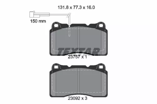 TEXTAR Brake Pad Set, disc brake (2375701)