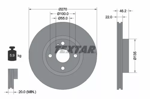TEXTAR Brake Disc (92175903)