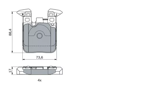 BOSCH Brake Pad Set, disc brake (0986494948)