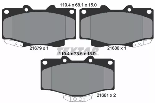 TEXTAR Brake Pad Set, disc brake (2167901)