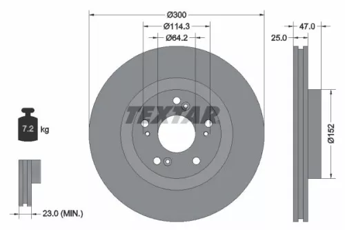 TEXTAR Brake Disc (92186503)