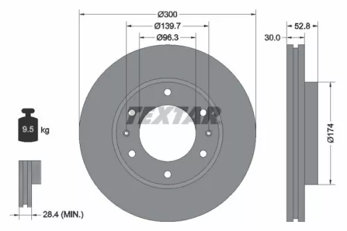 TEXTAR Brake Disc (92203800)