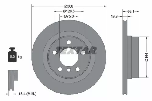 TEXTAR Brake Disc (92257203)