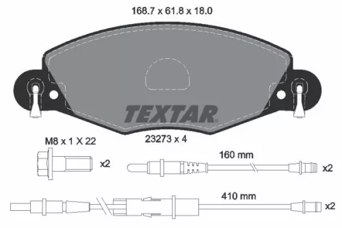 TEXTAR Brake Pad Set, disc brake (2327301)