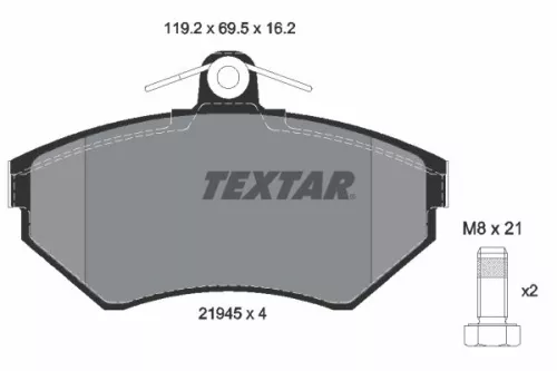 TEXTAR Brake Pad Set, disc brake (2194502)