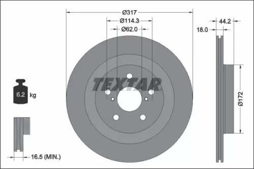 TEXTAR Brake Disc (92343103)