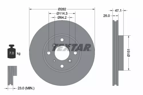 TEXTAR Brake Disc (92110100)