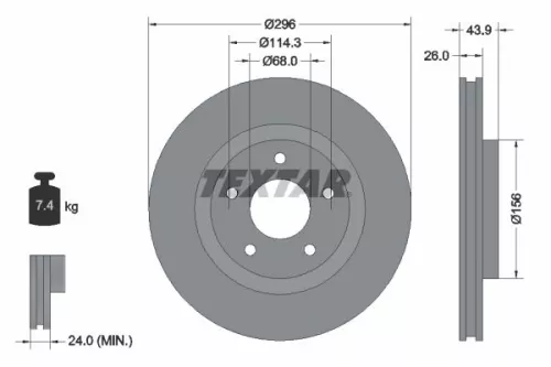 TEXTAR Brake Disc (2167403)