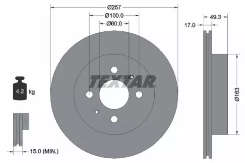 TEXTAR Brake Disc (92131200)