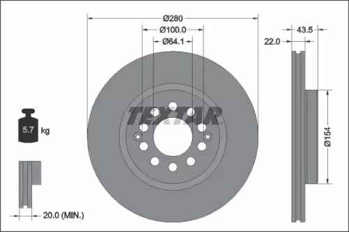 TEXTAR Brake Disc (92342603)
