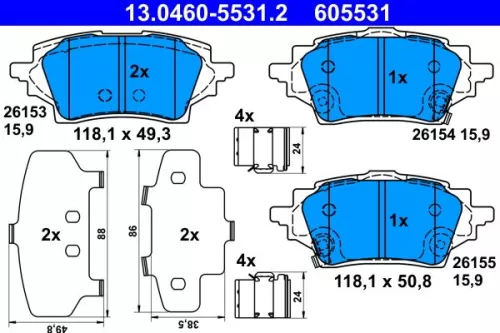 Brake Pad Set, disc brake
