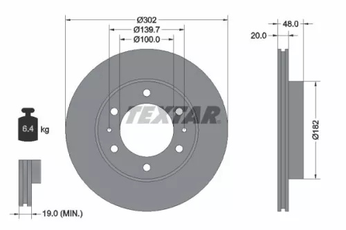 TEXTAR Brake Disc (92080400)