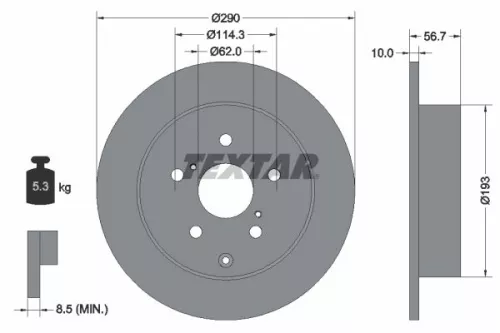 TEXTAR Brake Disc (92164803)