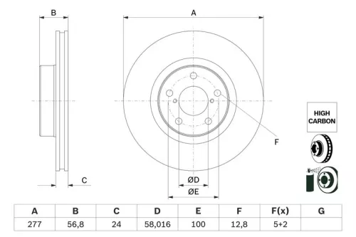 BOSCH Brake Disc (0986479E69)
