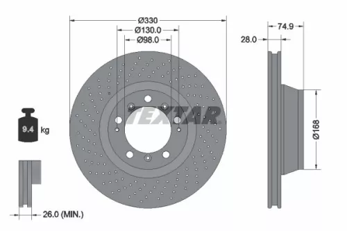 TEXTAR Brake Disc (92218905)