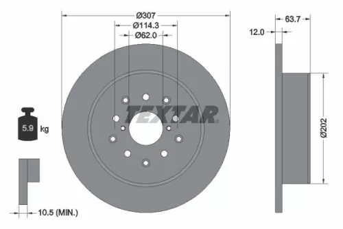 TEXTAR Brake Disc (92170803)