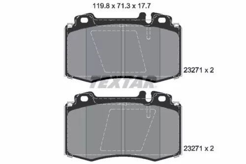 TEXTAR Brake Pad Set, disc brake (2327181)
