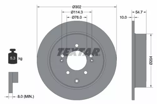 TEXTAR Brake Disc (92294903)