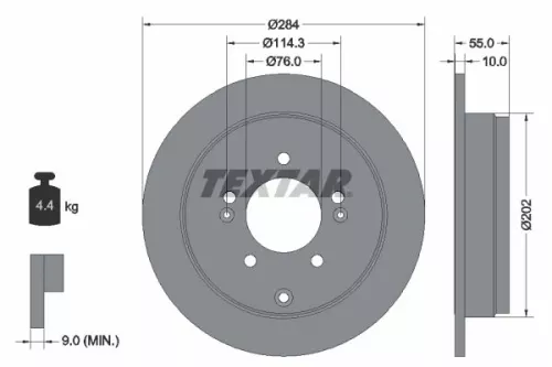 TEXTAR Brake Disc (92271003)