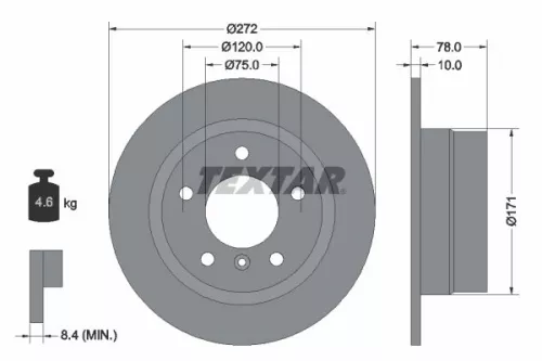 TEXTAR Brake Disc (92072303)