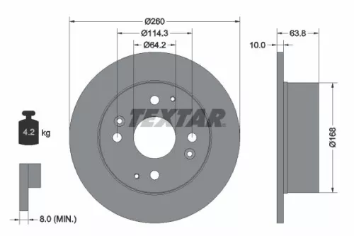 TEXTAR Brake Disc (92138600)