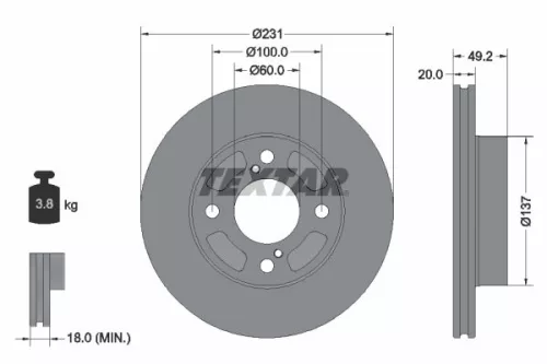 TEXTAR Brake Disc (92314003)