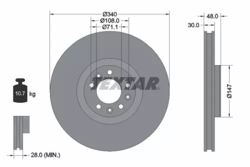 TEXTAR Brake Disc (92256003)