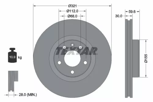 TEXTAR Brake Disc (92132305)