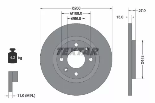 TEXTAR Brake Disc (92089103)